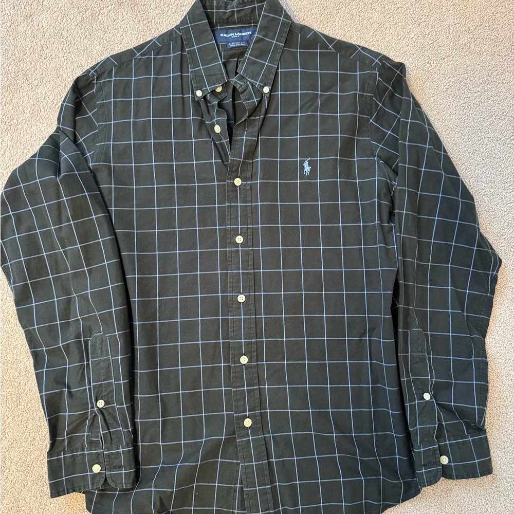 Polo by Ralph Lauren Black Checkered Men's Golf Shirt